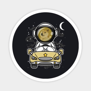 Astronaut Car Dogecoin DOGE Coin To The Moon Crypto Token Cryptocurrency Wallet Birthday Gift For Men Women Kids Magnet